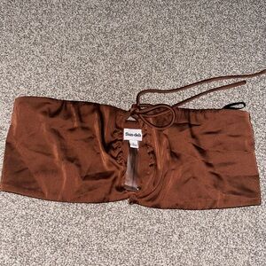 ARITZIA BROWN TUBE TOP SIZE L
